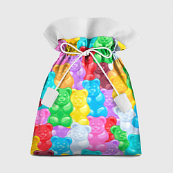 Мешок для подарков Мармеладные мишки разноцветные, цвет: 3D-принт