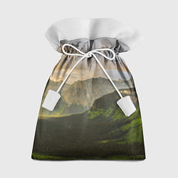 Мешок для подарков Горы, лес, небо, цвет: 3D-принт