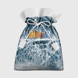 Подарочный мешок IN COLD horizontal logo with ice