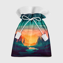 Подарочный мешок Лес на закате природа