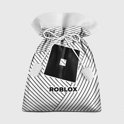 Мешок для подарков Символ Roblox на светлом фоне с полосами, цвет: 3D-принт