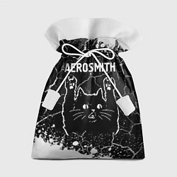 Мешок для подарков Группа Aerosmith и Рок Кот, цвет: 3D-принт