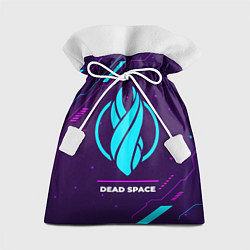 Мешок для подарков Символ Dead Space в неоновых цветах на темном фоне, цвет: 3D-принт