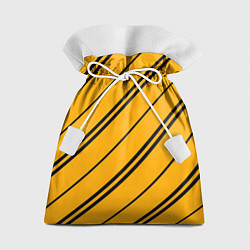 Мешок для подарков Полосы желтые черные, цвет: 3D-принт
