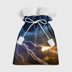 Мешок для подарков Разряд молнии в грозовом небе, цвет: 3D-принт