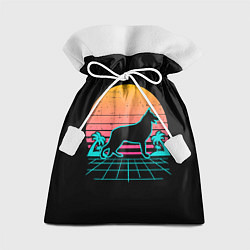 Мешок для подарков Ретро Волк, цвет: 3D-принт