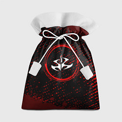 Мешок для подарков Символ Hitman и краска вокруг на темном фоне, цвет: 3D-принт