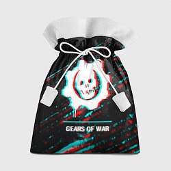 Мешок для подарков Gears of War в стиле glitch и баги графики на темн, цвет: 3D-принт