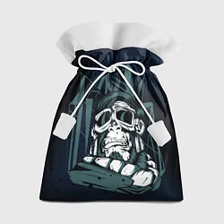 Мешок для подарков Страшная обезьяна -путешественник, цвет: 3D-принт