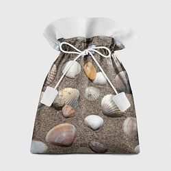 Подарочный мешок Композиция из ракушек на песке