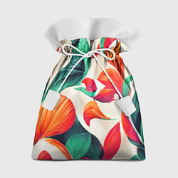 Мешок для подарков Элегантный цветочный орнамент, цвет: 3D-принт
