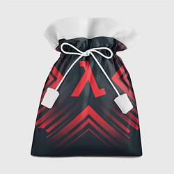 Мешок для подарков Красный символ Half-Life на темном фоне со стрелка, цвет: 3D-принт