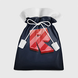 Мешок для подарков Roblox red - Роблокс полосатый логотип, цвет: 3D-принт