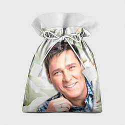 Подарочный мешок Юрий Шатунов на фоне белых роз