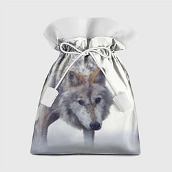 Мешок для подарков Волк зимой, цвет: 3D-принт