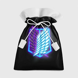 Мешок для подарков Attack on Titan neon logo, цвет: 3D-принт