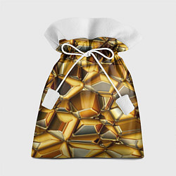 Мешок для подарков Золотые камни, цвет: 3D-принт