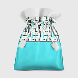 Мешок для подарков Голубой неоновый геометрический узор, цвет: 3D-принт