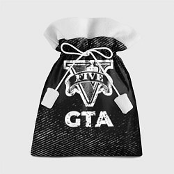Мешок для подарков GTA с потертостями на темном фоне, цвет: 3D-принт