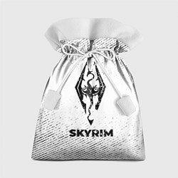 Мешок для подарков Skyrim с потертостями на светлом фоне, цвет: 3D-принт