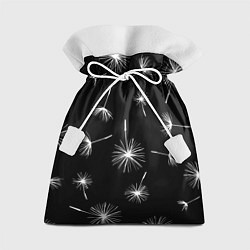 Подарочный мешок Семена одуванчика на чёрном фоне