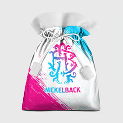 Мешок для подарков Nickelback neon gradient style, цвет: 3D-принт