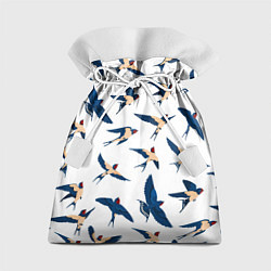 Мешок для подарков Ласточки парят в небе, цвет: 3D-принт
