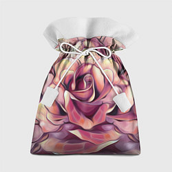 Мешок для подарков Крупная роза маслом, цвет: 3D-принт