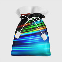 Мешок для подарков Абстрактные неоновые полосы, цвет: 3D-принт