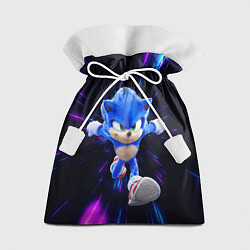 Мешок для подарков Sonic running, цвет: 3D-принт