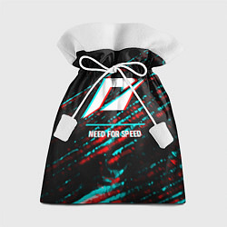 Мешок для подарков Need for Speed в стиле glitch и баги графики на те, цвет: 3D-принт