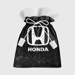 Мешок для подарков Honda с потертостями на темном фоне, цвет: 3D-принт