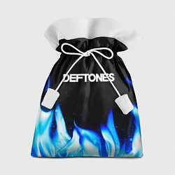 Мешок для подарков Deftones blue fire, цвет: 3D-принт