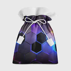 Подарочный мешок Стеклянные цветные соты - текстура