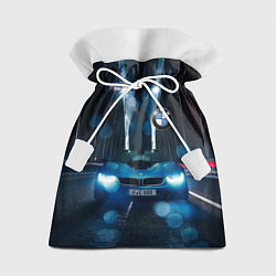 Мешок для подарков Бэха на ночной дороге попала под ливень, цвет: 3D-принт