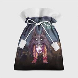 Подарочный мешок Скальпель волка на девушке