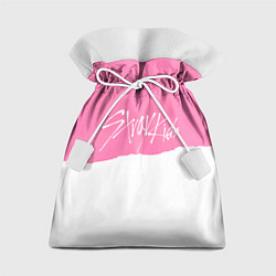 Мешок для подарков Stray Kids pink and white, цвет: 3D-принт