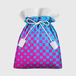 Мешок для подарков Фиолетовые и синие квадратики, цвет: 3D-принт
