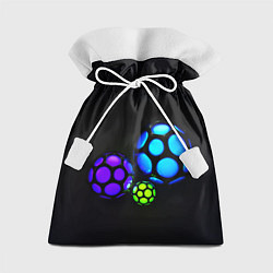 Мешок для подарков Объёмные неоновые шары, цвет: 3D-принт