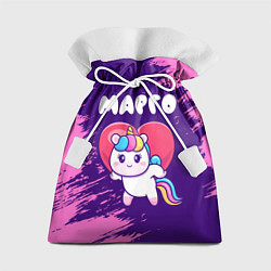 Мешок для подарков Марго единорог с сердечком, цвет: 3D-принт