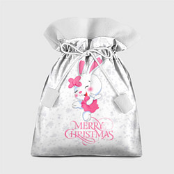 Мешок для подарков Merry Christmas, cute bunny, цвет: 3D-принт
