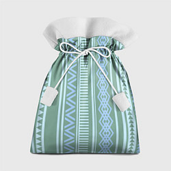 Мешок для подарков Зелёные и синие абстрактные узоры, цвет: 3D-принт