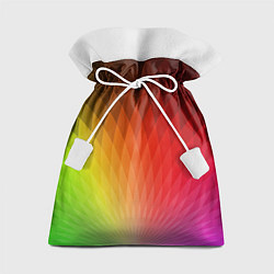 Мешок для подарков Радужные ромбы, цвет: 3D-принт