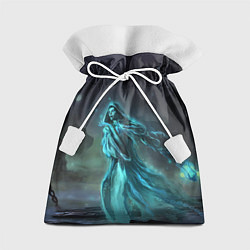 Мешок для подарков Halloween - женщина призрак на кладбище, цвет: 3D-принт