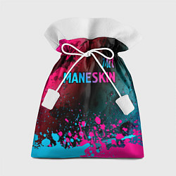 Мешок для подарков Maneskin - neon gradient: символ сверху, цвет: 3D-принт