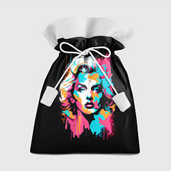 Мешок для подарков Мэрилин Монро - поп арт, цвет: 3D-принт