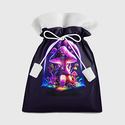 Мешок для подарков Волшебный неоновый гриб в банке, цвет: 3D-принт