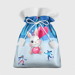 Мешок для подарков Зайка с шариками - новый год, цвет: 3D-принт