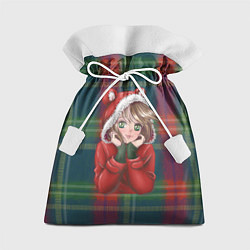 Мешок для подарков Снегурочка аниме, цвет: 3D-принт