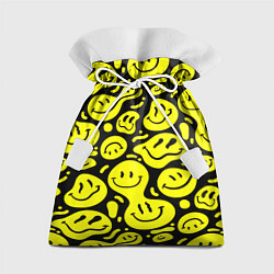 Мешок для подарков Кислотный желтый смайлик, цвет: 3D-принт